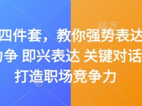 职场沟通技巧：嘴笨四件套教你即兴表达、关键对话与据理力争-54创业网