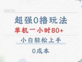 0成本录录数据单机玩法：小白1小时轻松赚80+，超强0撸技巧揭秘-54创业网