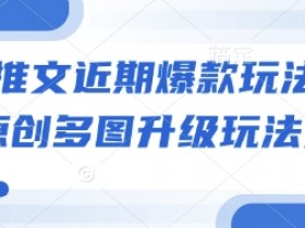 近期爆款小说推文玩法：原创多图升级技巧分享-54创业网