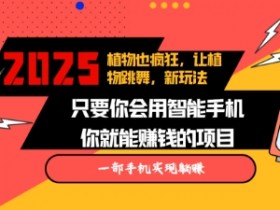 2025蓝海项目：跳舞植物视频涨粉快，多平台发布轻松月入过万-54创业网