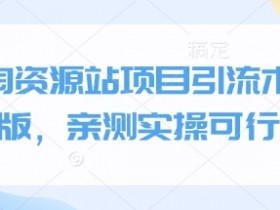 小淘资源站引流终极指南：亲测有效的项目实操技巧-54创业网