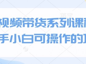短视频带货教程：新手小白轻松赚钱的实操项目-54创业网