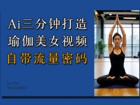 3分钟AI生成瑜伽美女视频：自带流量密码，轻松引爆点击-54创业网