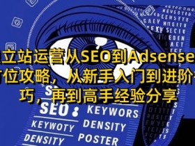 独立站运营SEO优化到Adsense变现：新手入门进阶高手实战攻略-54创业网