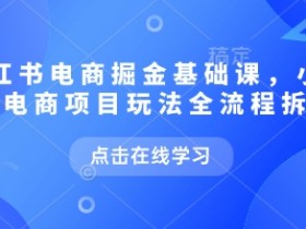 小红书电商赚钱攻略：0基础入门到爆单全流程拆解-54创业网