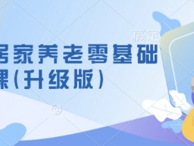 零基础社区居家养老入门课：新手必学养老项目筹备与盈利模式-54创业网
