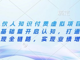 IP合伙人变现项目：0基础入门到商业变现全链路，快速提升业绩-54创业网