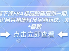 亚马逊FBA精品线下课：严抓评论合并+新玩法，附文档音频-54创业网