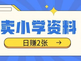 小学资料冷门项目揭秘：操作简单日入200+，新手也能轻松上手赚钱-54创业网