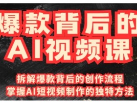国产免费AI工具教学：爆款创意视频制作课-54创业网