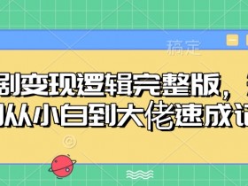 短剧变现逻辑：从小白到大佬的速成赚钱秘籍-54创业网