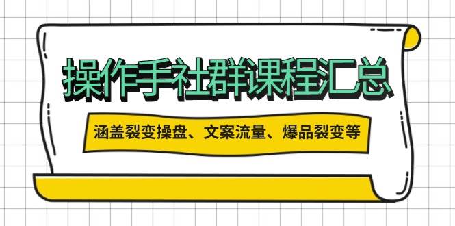 裂变操盘手合伙人课程：文案流量+爆品裂变实战教学-54创业网