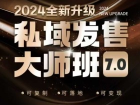 私域发售大师班7.0：发售鼻祖亲授8大模型落地课（含录音）-54创业网