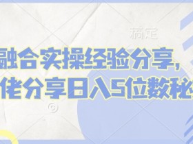 短剧大佬日入5位数秘籍：短剧融合实操经验分享-54创业网