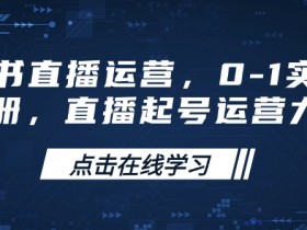 小红书直播运营攻略：0-1起号实操手册，新手必看爆款直播技巧-54创业网