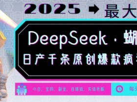 2025年最大风口：DeepSeek蝴蝶号原创爆款，日产千条轻松月入破W-54创业网