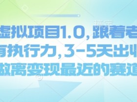 闲鱼虚拟项目1.0：3天出收益，老手带路离变现最近的赚钱赛道-54创业网