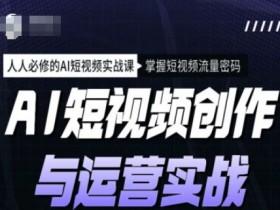 AI短视频实战课：零基础掌握AI创作与运营，引爆流量变现-54创业网