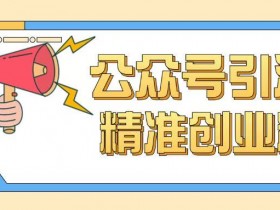 0基础创业粉引流：公众号轻松掌握流量玩法-54创业网