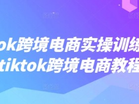 TikTok跨境电商教程：零基础实操训练营，手把手教你玩转TikTok电商-54创业网