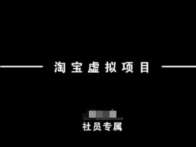 淘宝虚拟项目实操指南：新手快速上手指南与赚钱技巧-54创业网