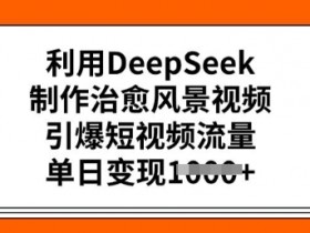 DeepSeek治愈风景视频教程：单日变现多张，轻松引爆短视频流量-54创业网