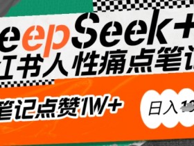 AI小红书爆款笔记秘籍：DeepSeek抓痛点技巧，小白日入多张吸金笔记-54创业网