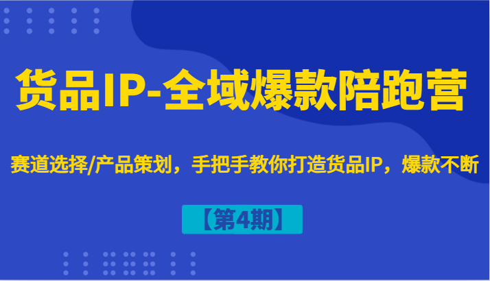 货品IP爆款陪跑营第4期：手把手教你选赛道做产品策划，打造爆款IP-54创业网