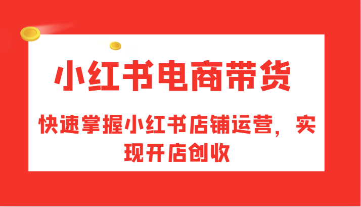 小红书电商带货攻略：0基础开店运营技巧，轻松创收月入过万-54创业网