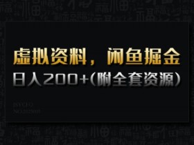 闲鱼虚拟资料赚钱教程：日入200+实战攻略+全套资源免费领-54创业网