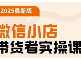2025微信小店带货实操课：零基础到高级运营技巧，快速上手赚钱-54创业网