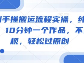 10分钟手搓短剧搬运实操：纯干货不违规，轻松过原创爆款-54创业网