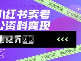 考公资料小红书好卖吗？日赚千元的风口项目揭秘-54创业网