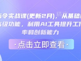 AI指令实战课：2月更新！从基础到高级功能，AI工具提升效率与创新-54创业网