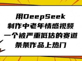 中老年情感视频制作秘籍：用DeepSeek打造爆款内容，条条上热门-54创业网