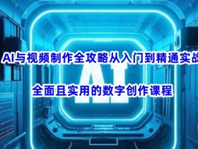 AI视频制作教程：从入门到精通实战指南，数字创作必备课程-54创业网