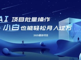 2024最新赚钱项目：批量操作轻松月入过万，新手可复制放大！-54创业网