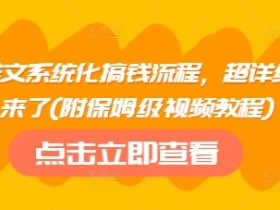 小说推文赚钱全攻略：系统化流程+保姆级视频教程-54创业网