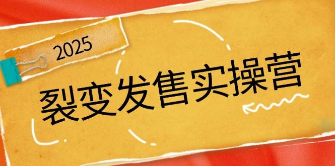 裂变发售实操营：3步掌握裂变逻辑，私域流量引爆秘籍-54创业网