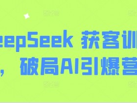DeepSeek AI获客训练营：5天破局营销瓶颈，引爆精准流量-54创业网