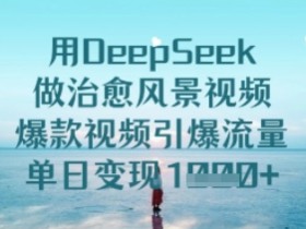 DeepSeek治愈风景视频制作：爆款教程单日变现多张，轻松引爆流量-54创业网