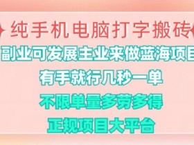 手机电脑打字赚钱正规平台：轻松搬砖多劳多得，有手就能做！-54创业网