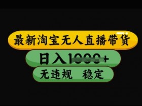 淘宝无人直播带货技术揭秘：日入几张不封号，3月独家新玩法-54创业网