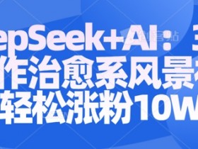 3分钟用Deepseek AI制作治愈系风景视频：轻松涨粉10W秘诀-54创业网
