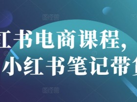 小红书电商课程：零基础玩转笔记带货，轻松月入过万-54创业网