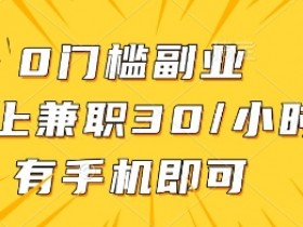 线上兼职30元一小时：0门槛副业有手机就能做，轻松赚钱揭秘-54创业网