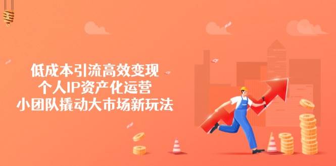 低成本引流变现秘籍：个人IP资产化运营，小团队撬动大市场-54创业网