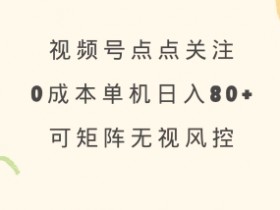 视频号赚钱秘籍：0成本单号日入80+，矩阵玩法稳定长期，正规绿色项目大揭秘-54创业网