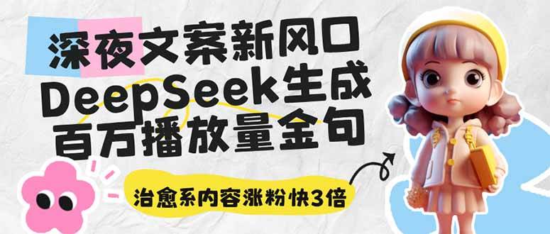 深夜文案新风口：DeepSeek生成百万金句，治愈系内容3倍涨粉秘籍-54创业网