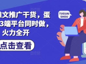 蛋花小说3端推广攻略：小说推文爆量技巧，3端火力全开-54创业网